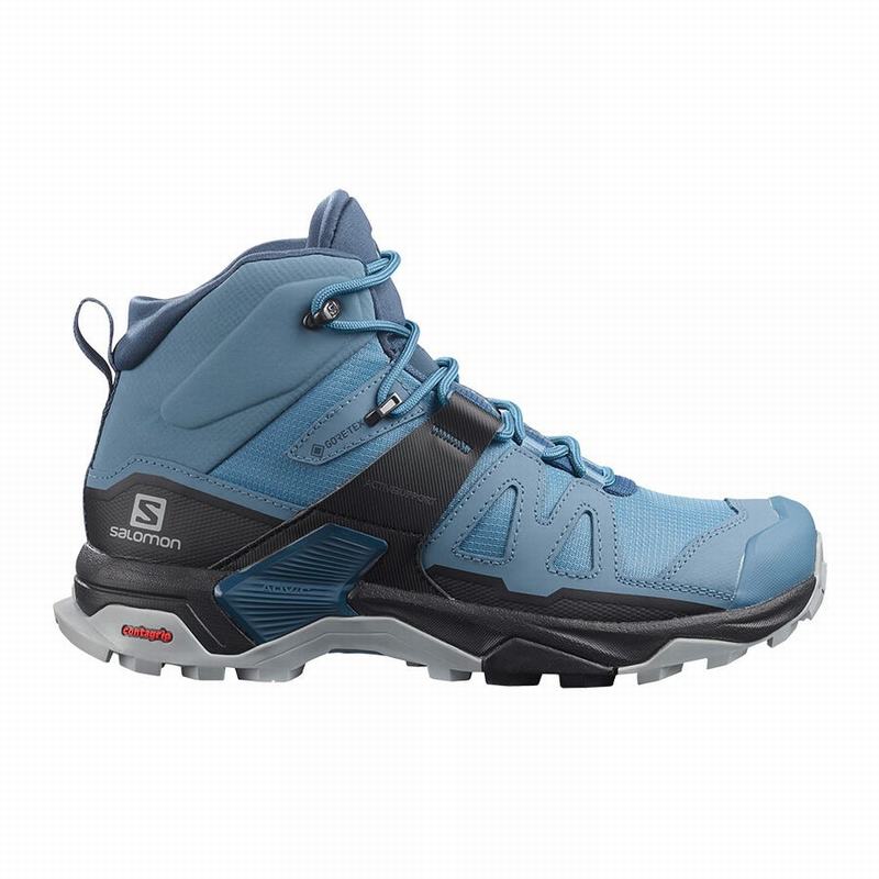 Salomon X ULTRA 4 MID GORE-TEX Botas De Montaña Mujer - Azules / Negras - Colombia (31045-XDCU)